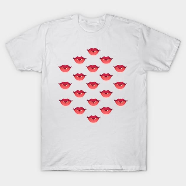 sexy lips design T-Shirt by NiceAndBetter Studio.